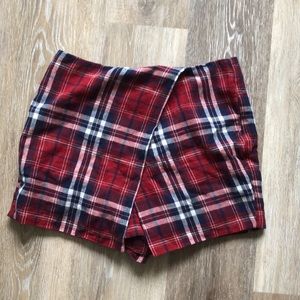 Red Plaid Skort